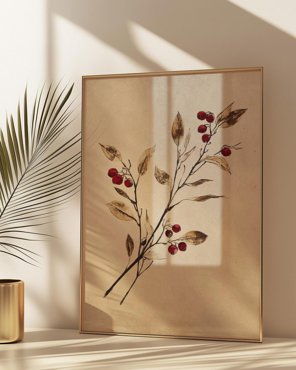 Holy Branch Painting, Vintage Botanical Decor - Image 6