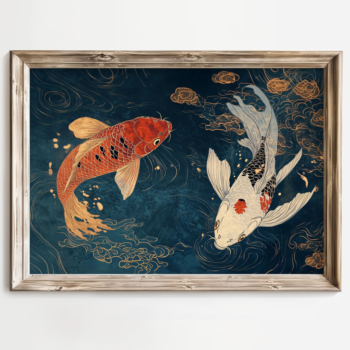 Koi Fish Japanese Art Print, Traditional Koi Painting - Image 2