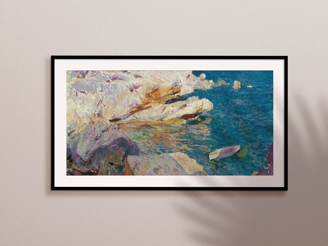 Summer Beach Vintage Painting TV Art Print - Image 2