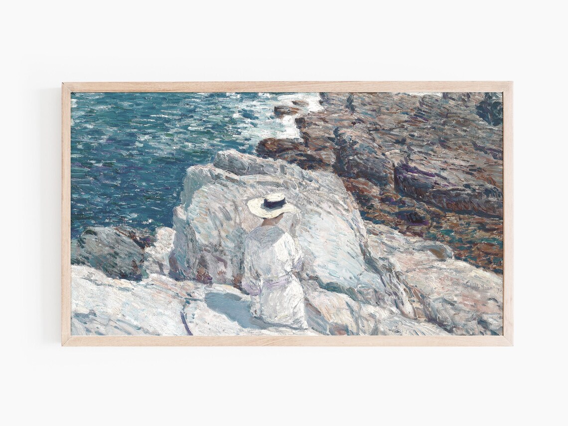 Classic Summer Seaside Painting, Impressionism - Image 3