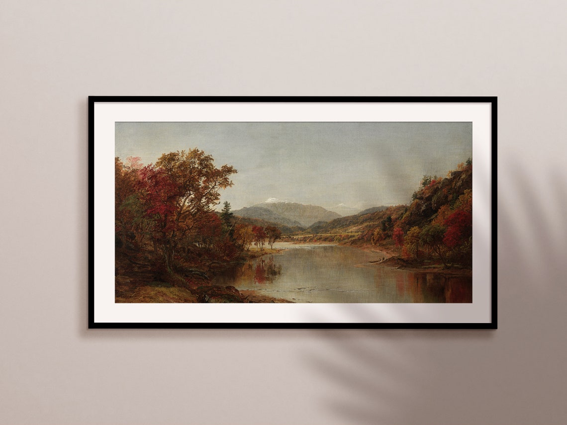Autumn Trees Oil Painting Art Print - Image 3