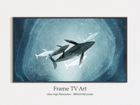 Humpback Whale Watercolor Underwater Art Print