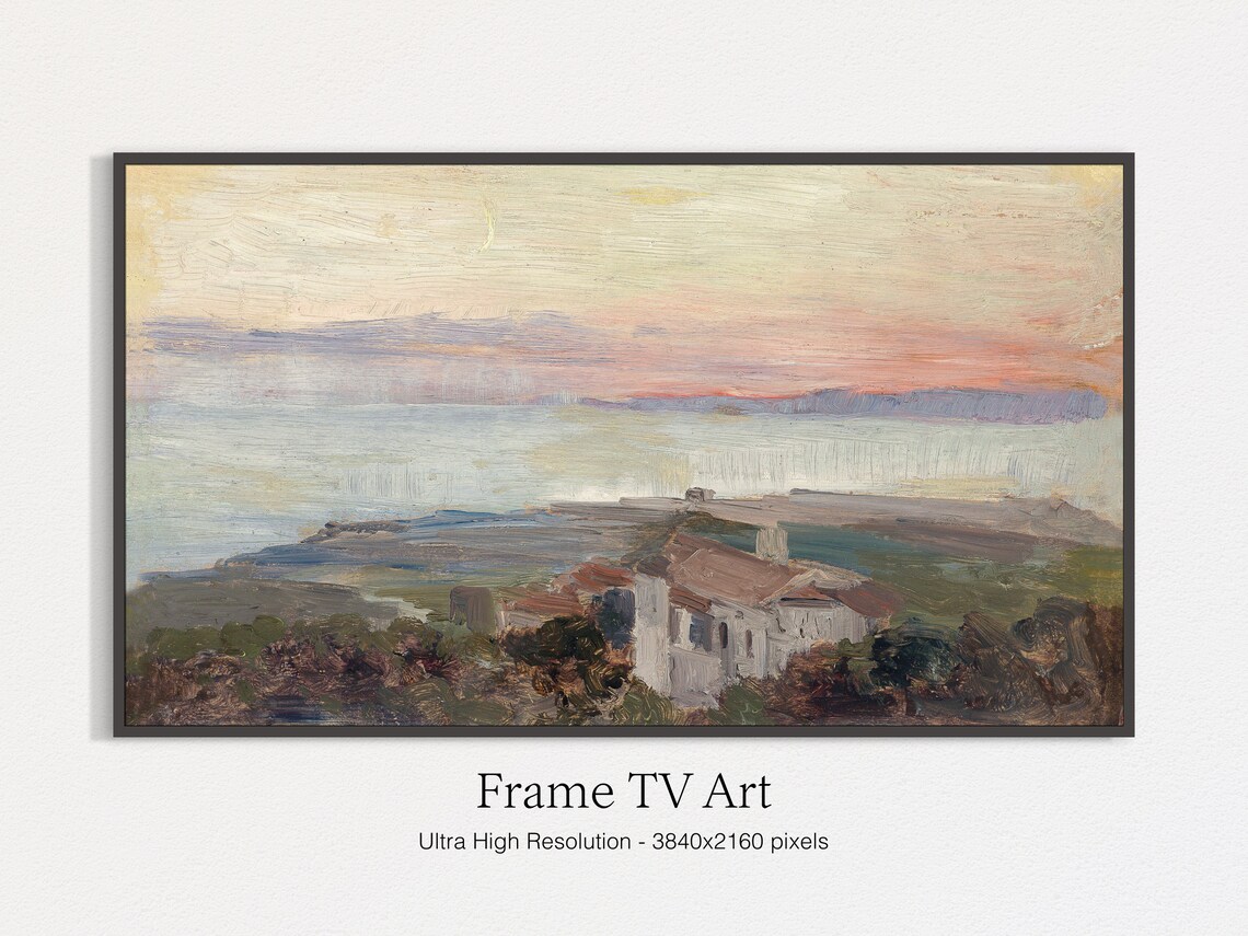 Spring Landscape Vintage Painting Art Print for TV