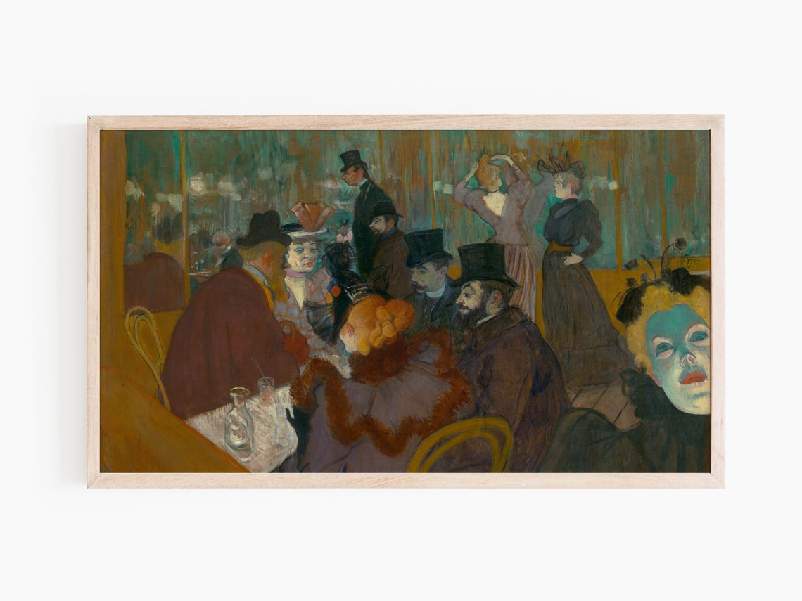 Vintage Cafe Classic Art Painting - Image 2