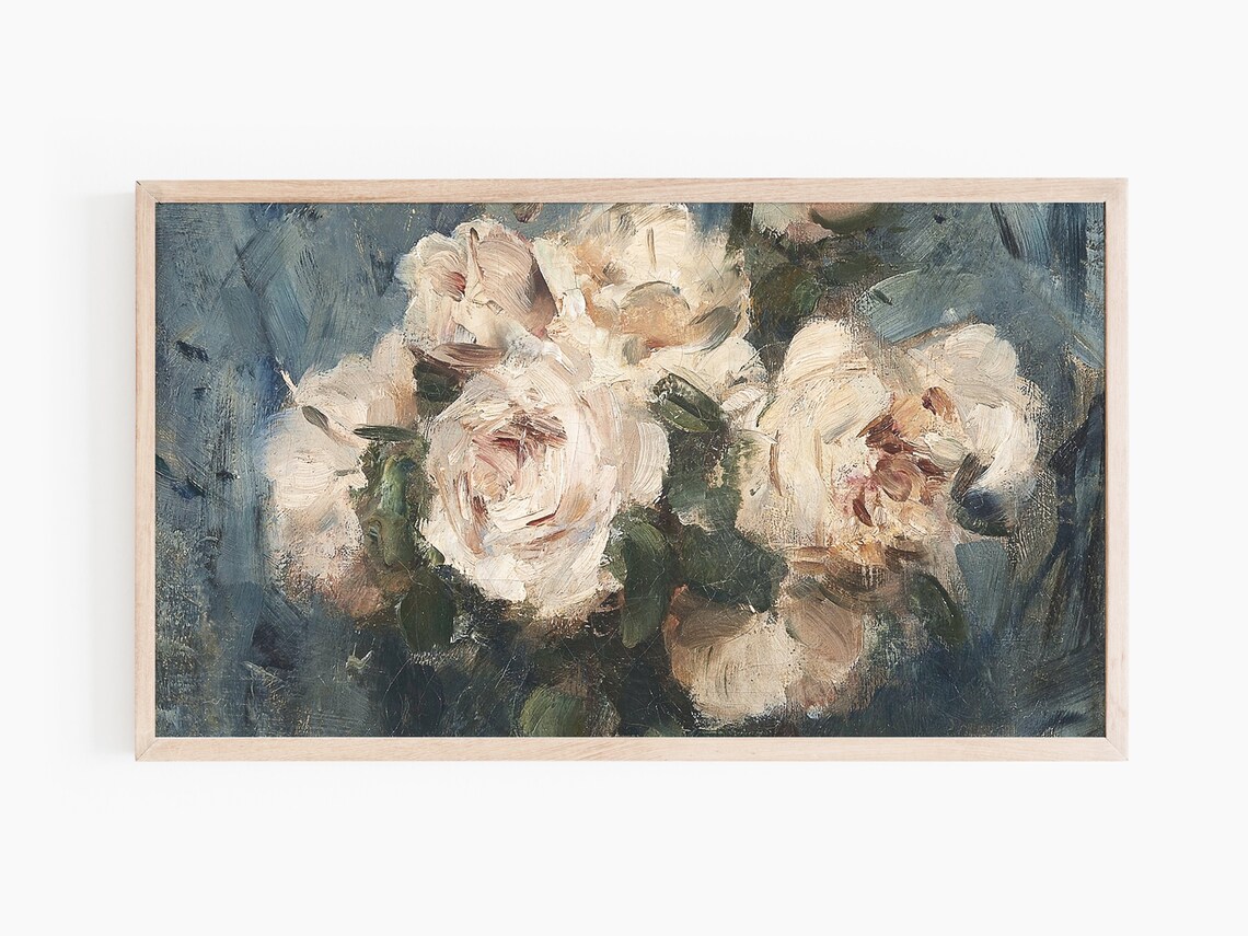 Vintage Flower Still Life Roses Poster Print - Image 2