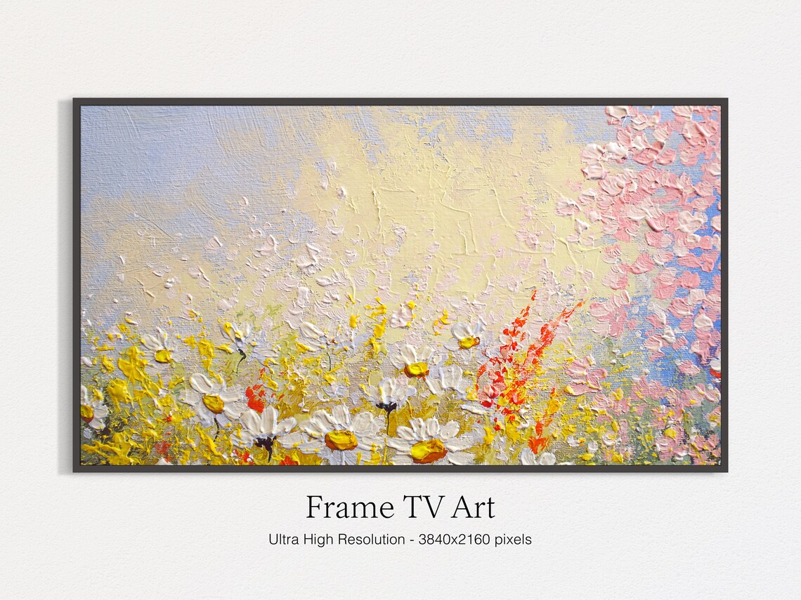 Wildflowers Oil-Painting Style Art Print