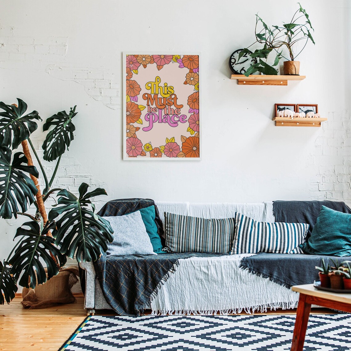 This Must Be The Place Retro Floral Poster Print - Image 5