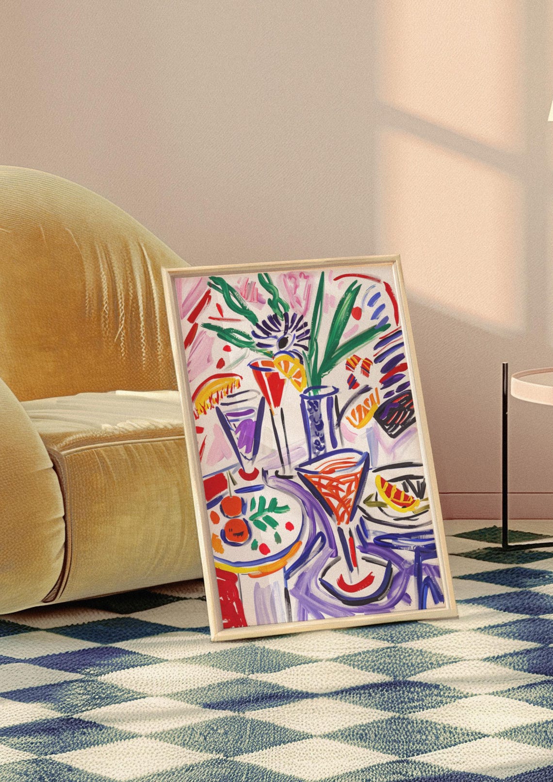 Colorful Abstract Cocktail Party Art Print Modern Wall Decor Vibrant Bar Art Unique Home Decor Bold And Fun Artwork - Image 9