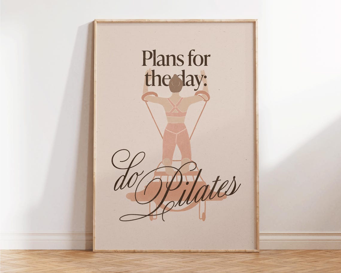 Plans for the Day Do Pilates Reformer Rings Funny Quote Poster