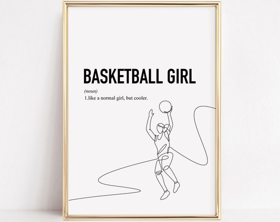 Basketball Gifts for Girls, Teenager Sports Art Print