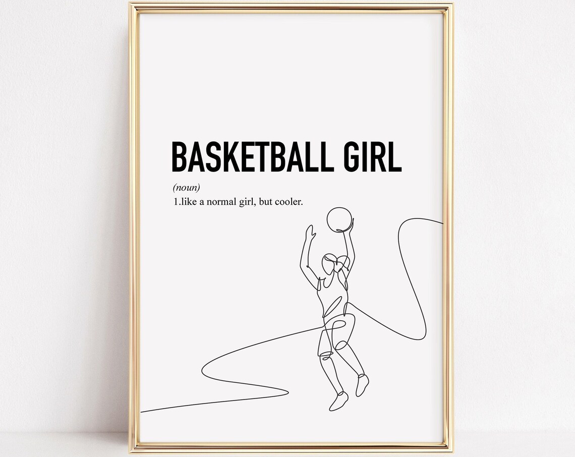 Basketball Gifts for Girls, Teenager Sports Art Print