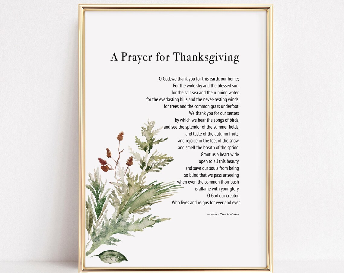 Thanksgiving Prayer Scripture Wall Art Print - Image 2