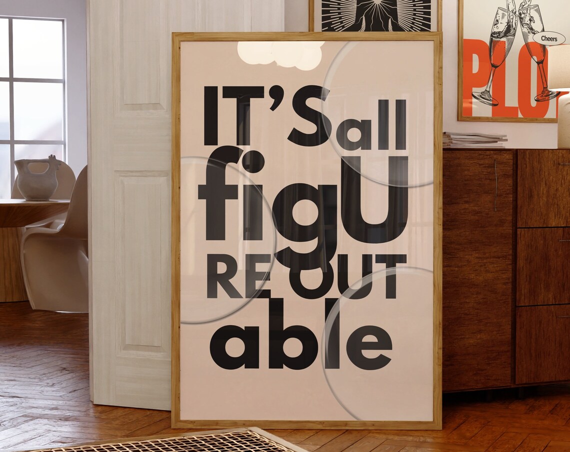Figureoutable Positive Mindset Quote Art Print