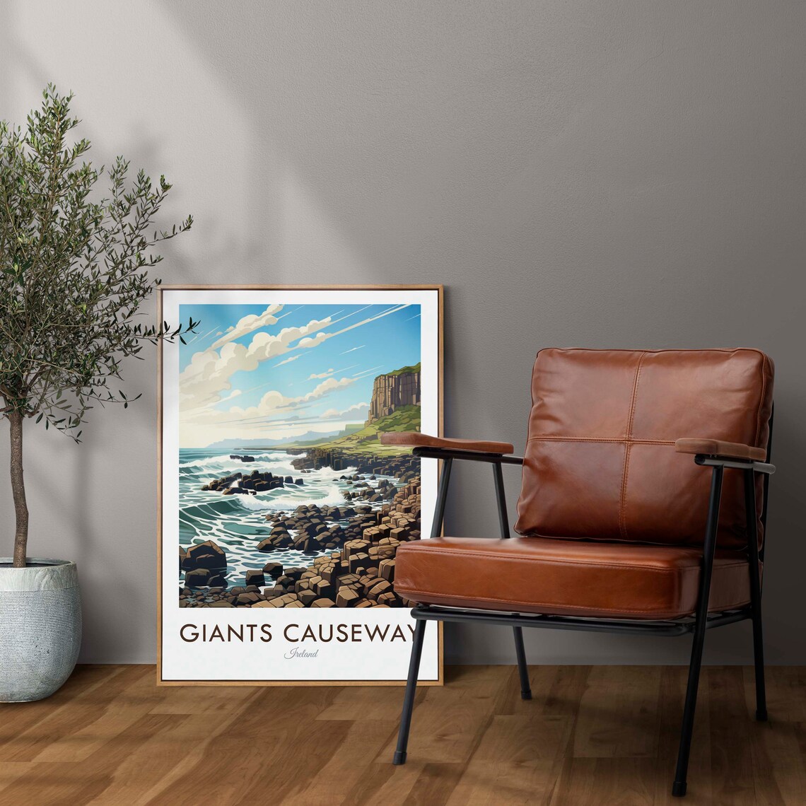 Giant's Causeway Vintage Travel Poster, Ireland - Image 2