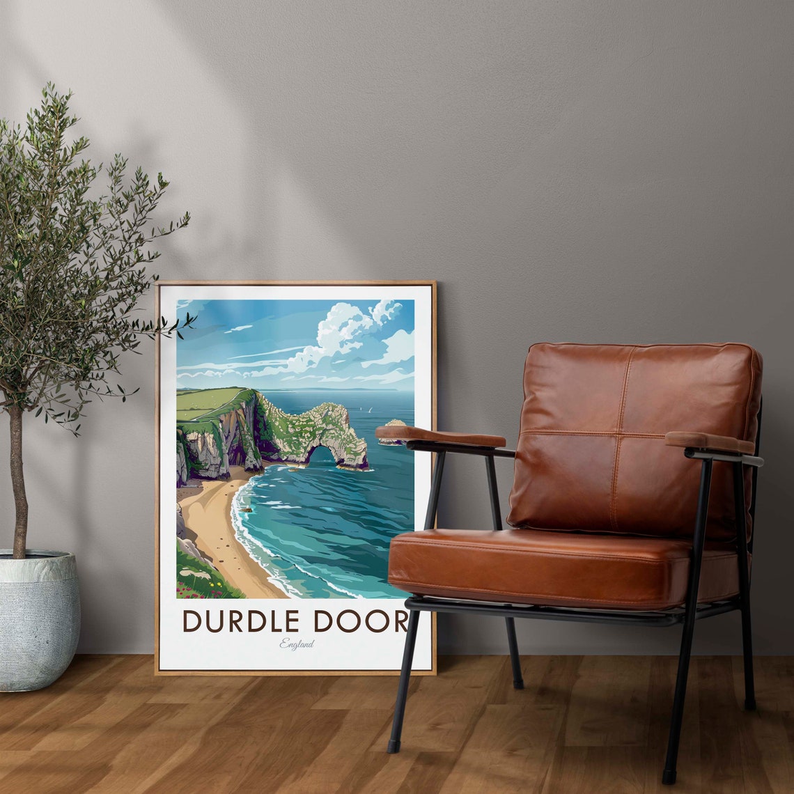 Durdle Door England Limestone Sea Arch Coastal Cliffs Travel Poster - Image 2