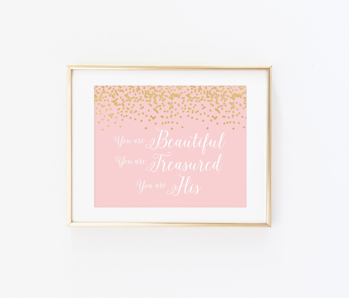 You Are Beautiful Treasured Nursery Art Print