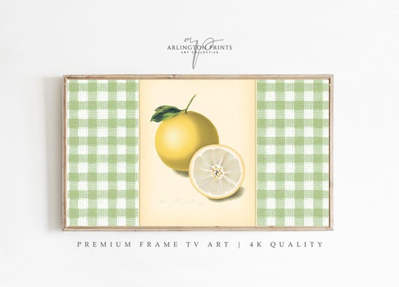 Vintage Grapefruit Print, Kitchen Fruit Decor