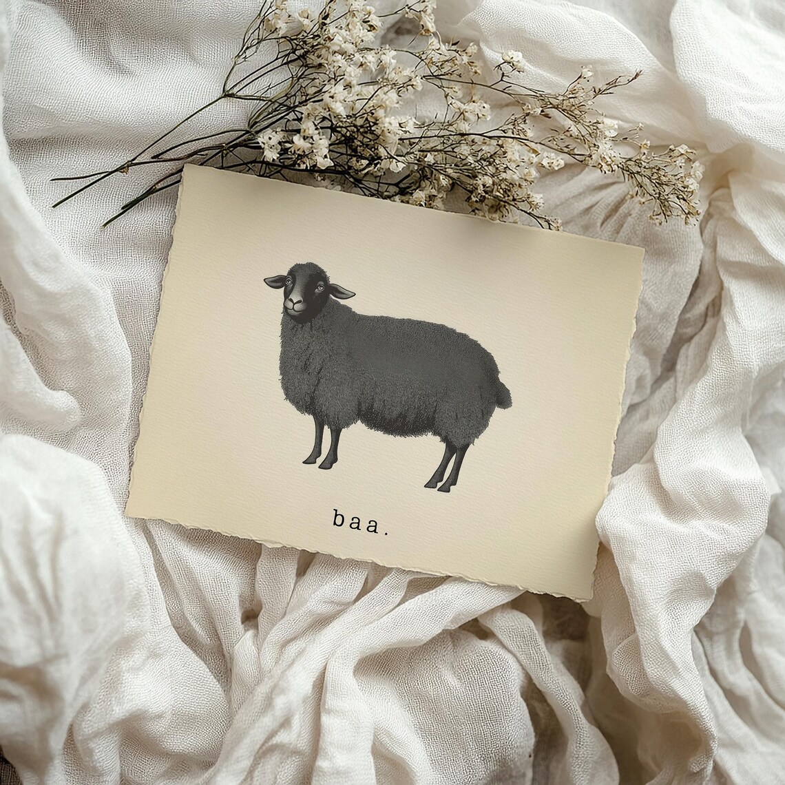 Black Sheep Baa Quote Funny Farmhouse Nursery Humor Art Poster - Image 3