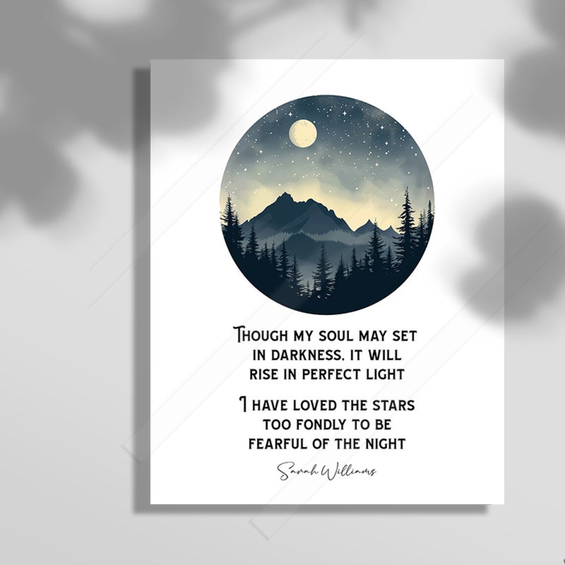 Sarah Williams Quote Art Print, Literary Poster - Image 3