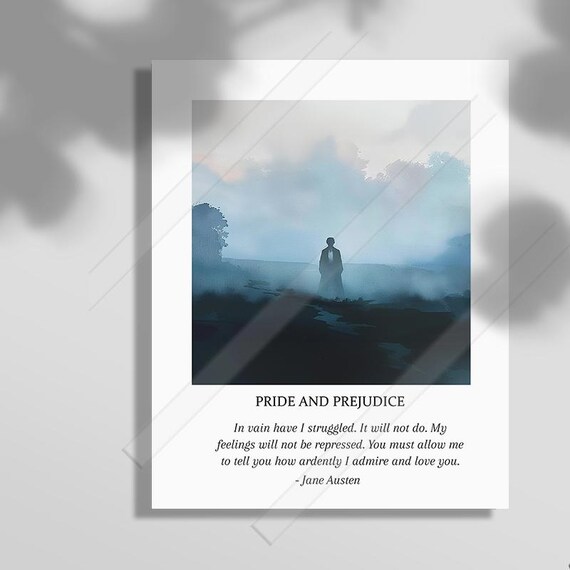 Pride And Prejudice In Vain Have I Struggled Misty Romance Print