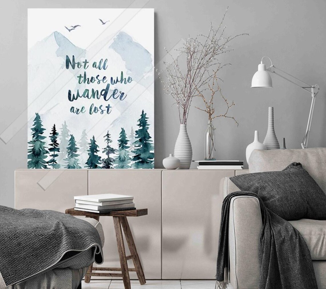 Not All Those Who Wander Are Lost Watercolor Quote - Image 3