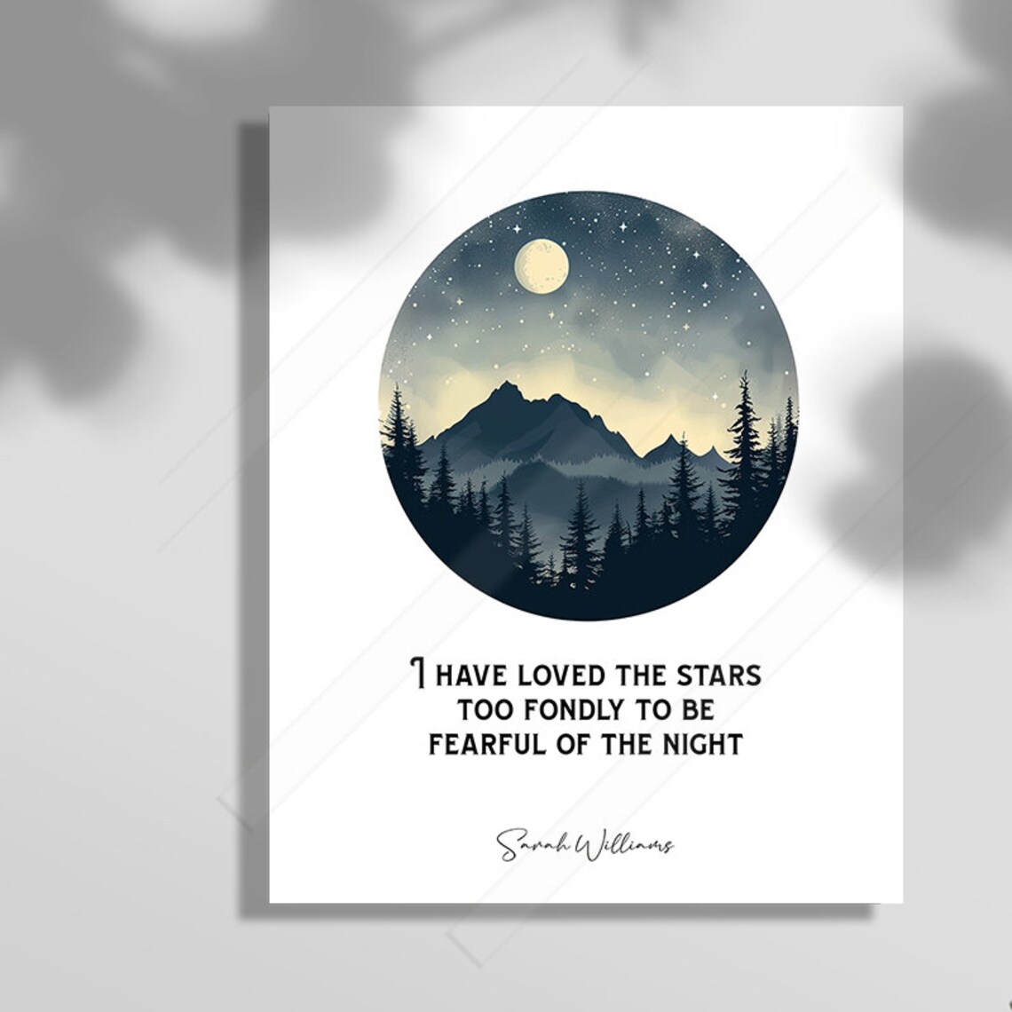 Sarah Williams Quote Art Print, Literary Poster