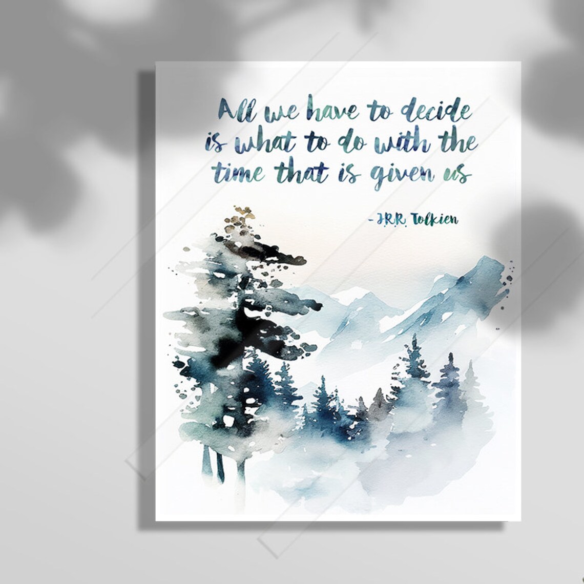 J.R.R. Tolkien Quote Art Print, Inspiration Quote