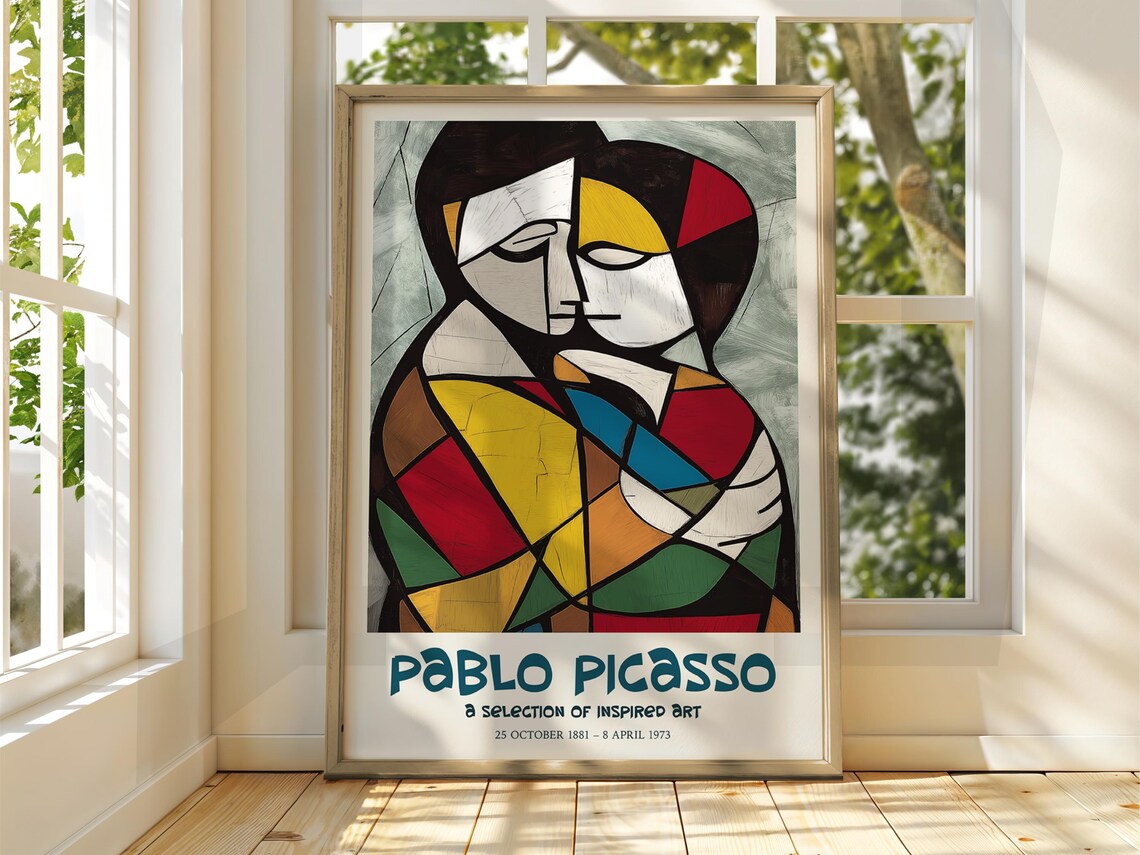 Pablo Picasso Art Exhibition Print Cubism Surrealism Poster Abstract Gallery Home Decor Face