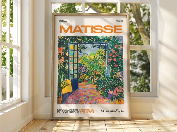 Henri Matisse Patio Doors Art Exhibition Poster Gallery Print Classic Fauvism Painting