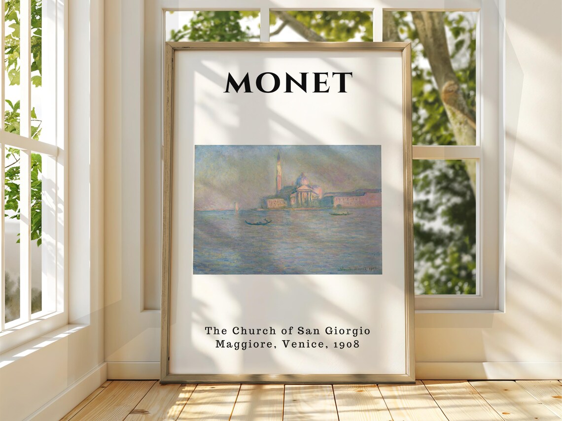 Claude Monet San Giorgio Maggiore Venice 1908 Church Art Poster