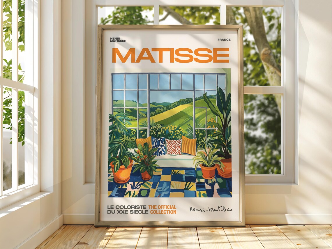 Matisse Floral Patio Art Print, Classic Fauvism
