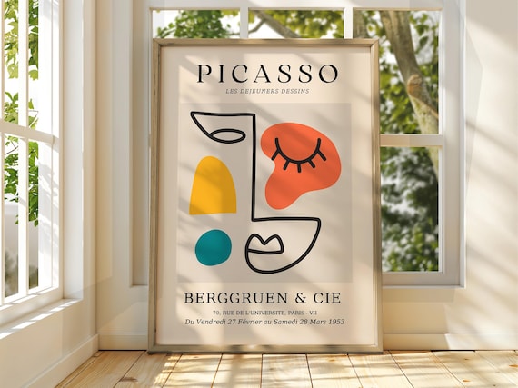 Pablo Picasso Les Dejeuners Dessins 1953 Abstract Line Art Poster