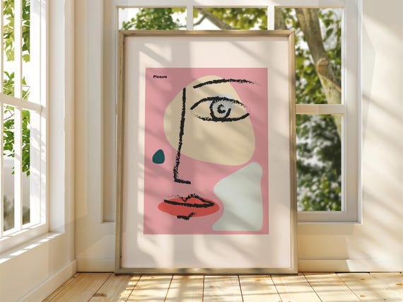 Pablo Picasso Art Exhibition Print Cubism Surrealism Poster Abstract Gallery Home Decor Face