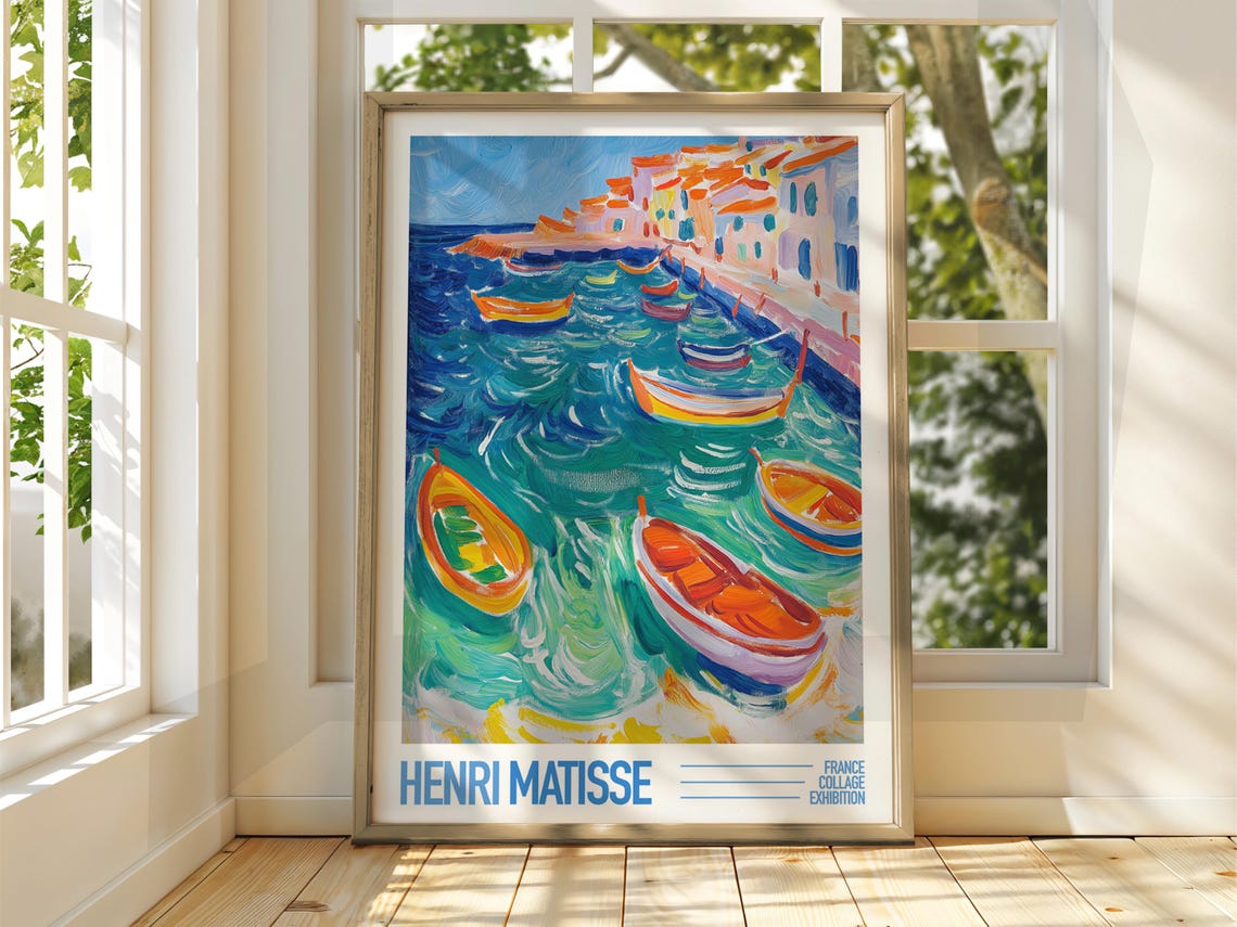 Henri Matisse Colorful Rowboats Harbor Fauvism Gallery Poster