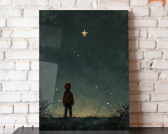 Boy Reaching Golden Star Night Sky How To Catch A Star Storybook Poster