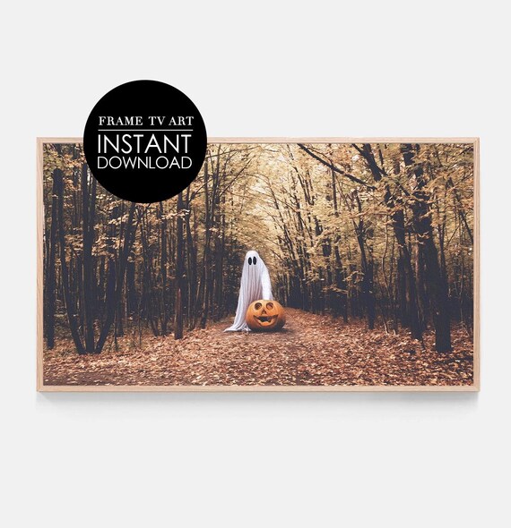 Samsung Frame Tv Art And Pumpkin Instant Halloween Moody Vintage Painting Fun Spooky Fall Autumn