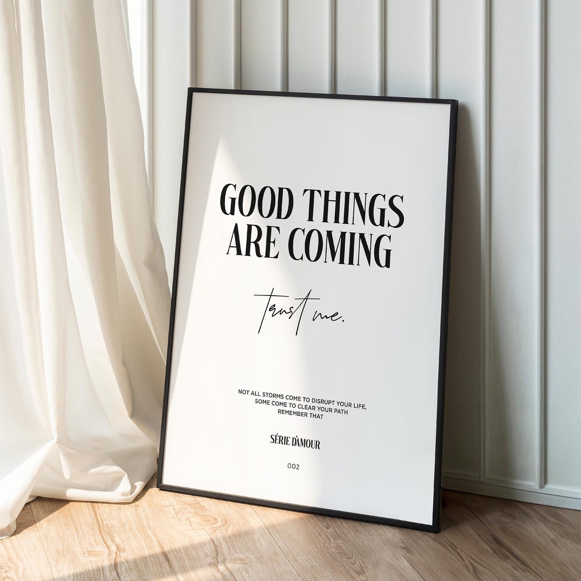 Good Things Are Coming Print Minimalist Affirmation Poster