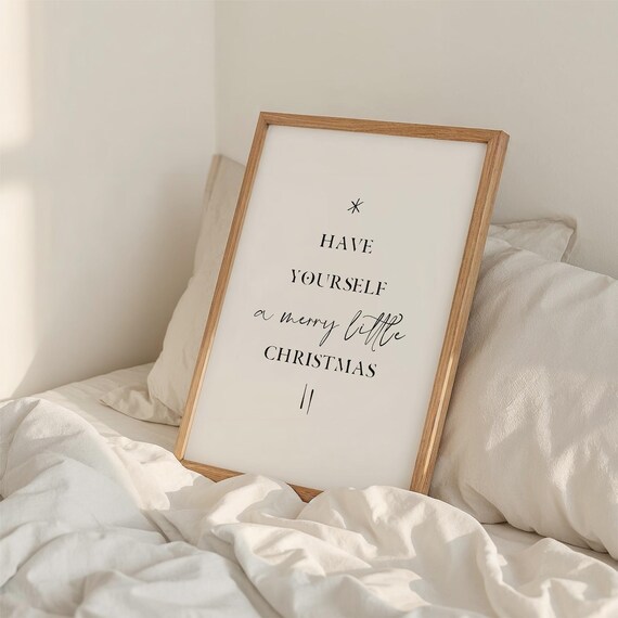 Have Yourself A Merry Little Christmas Elegant Typography Poster