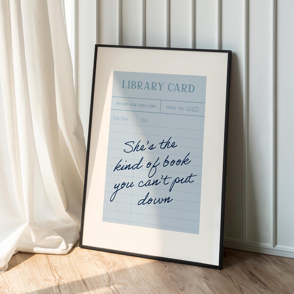 She Is The Kind Of Book Library Card Quote Book Lover Poster