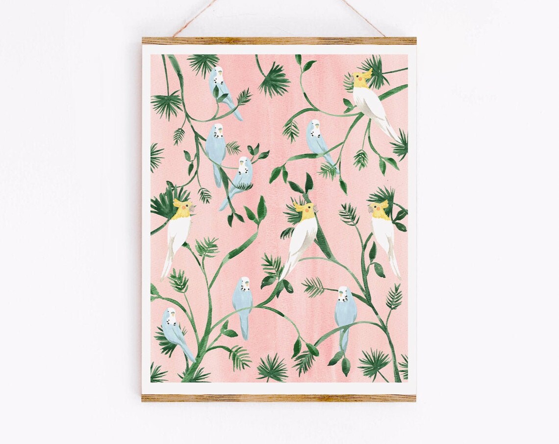 Jungle Birds by Sabina Fenn, Tropical Art Print