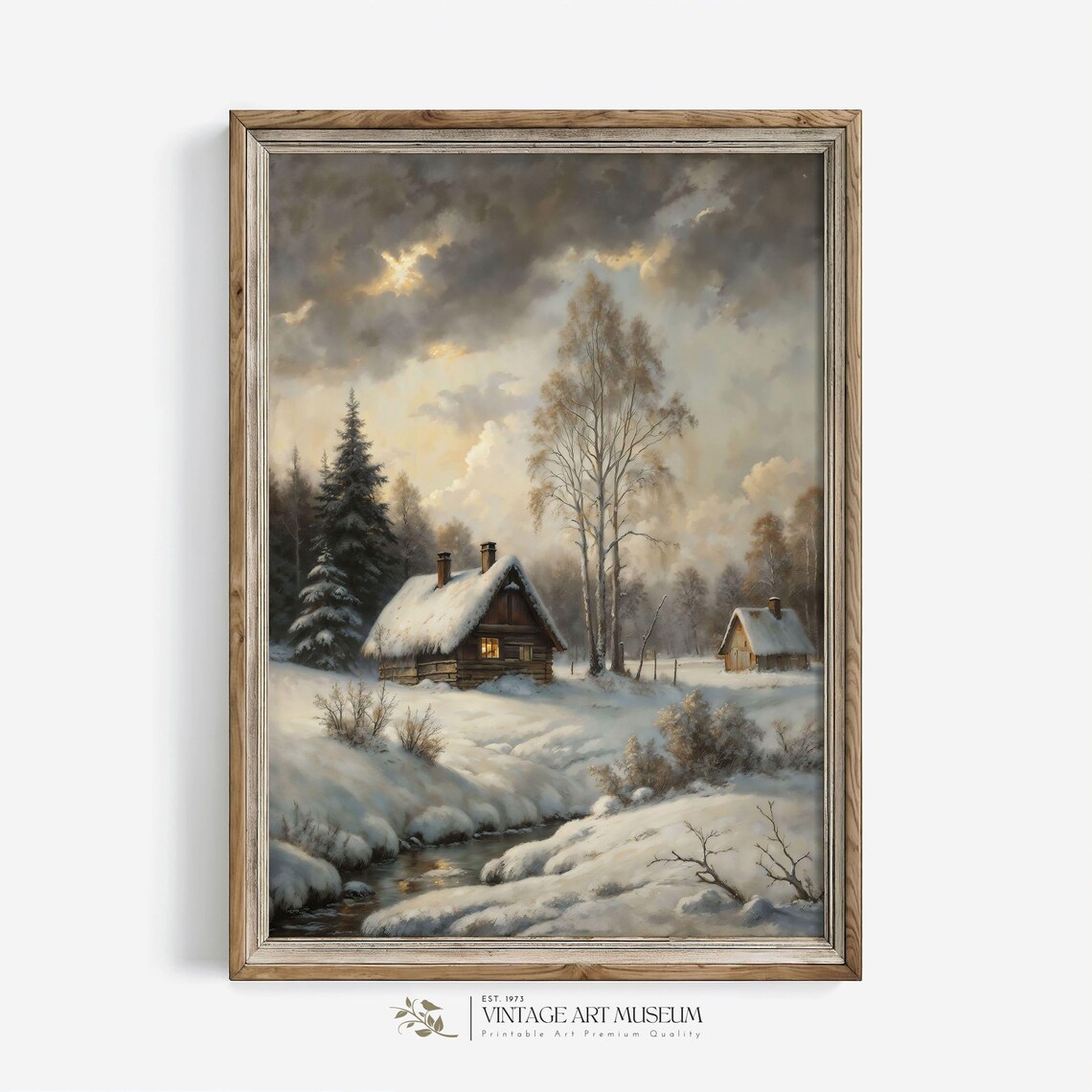 Frosty Foresters Retreat Vintage Winter Landscape