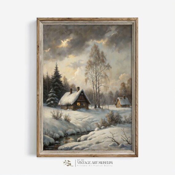 Frosty Foresters Retreat Vintage Winter Landscape