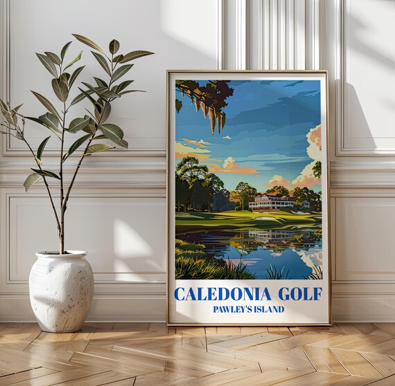 Caledonia Golf Pawleys Island Waterfront Course Travel Poster