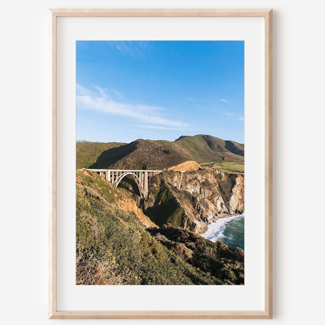 Bixby Bridge Big Sur Coastal California Highway Scenic Photo Poster