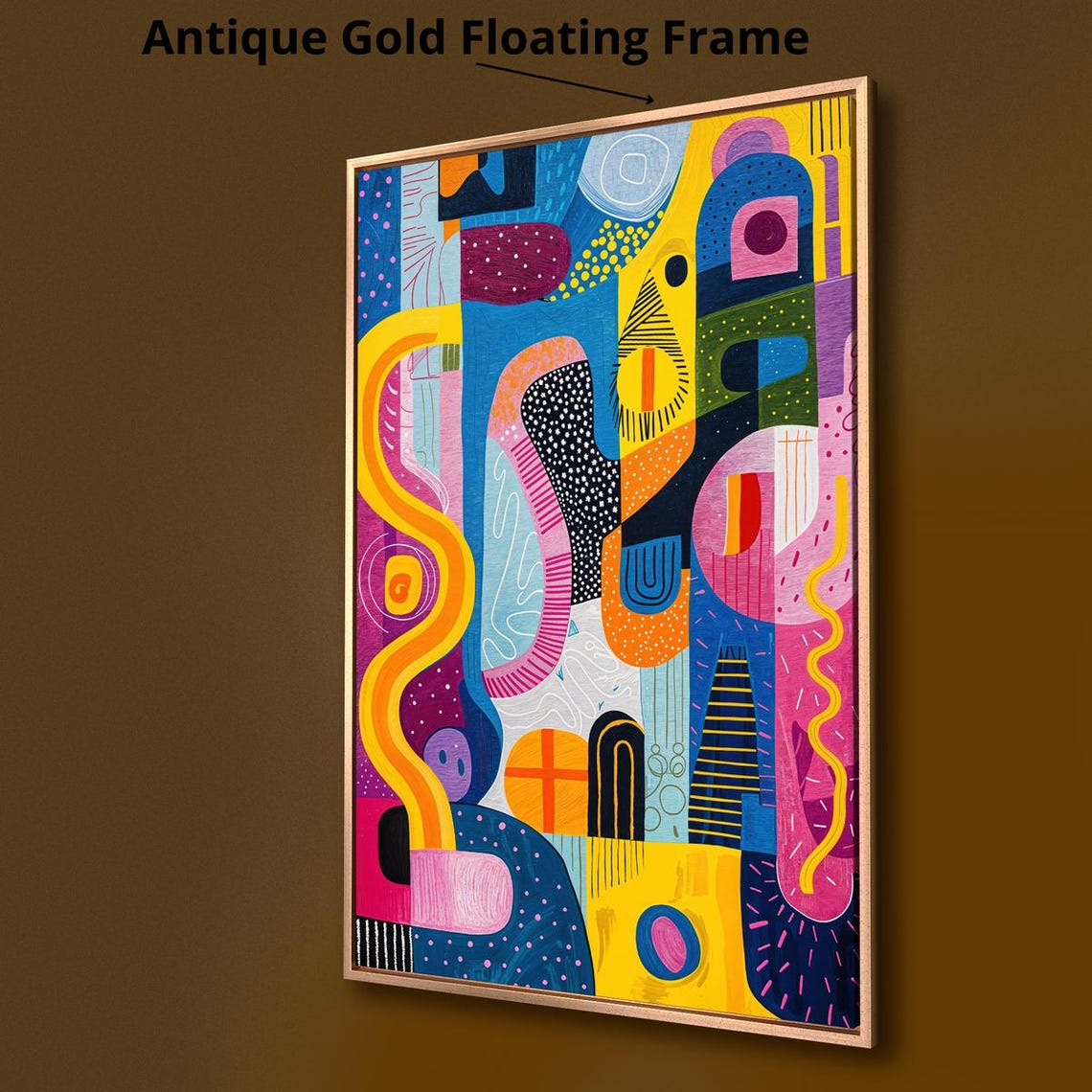 Bold Geometric Shapes Abstract Vibrant Modern Colorful Wall Art - Image 3