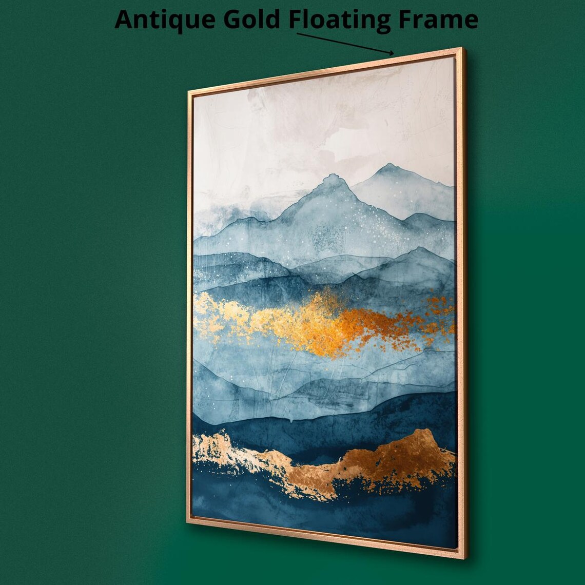 Layered Mountains Abstract Watercolor Art Print - Image 3