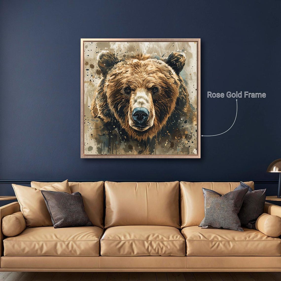 Powerful Grizzly Bear Close Up Brown Wildlife Portrait Poster - Image 2