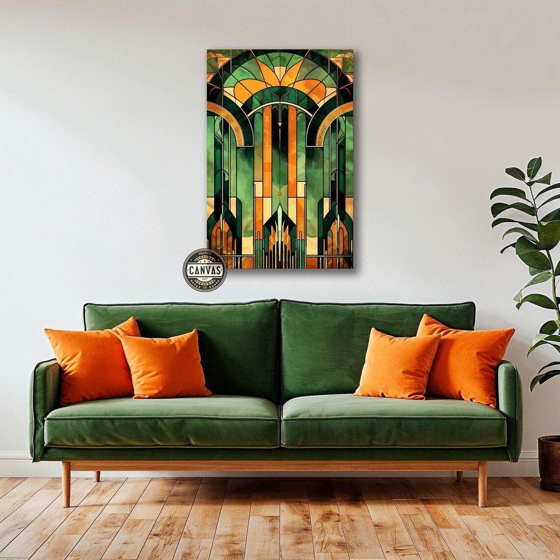 Art Deco Abstract Poster, Retro Vertical Print - Image 6