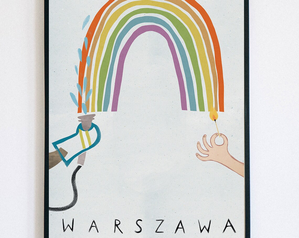 Polska Poland Boho Travel Poster, Warsaw Illustration - Image 2