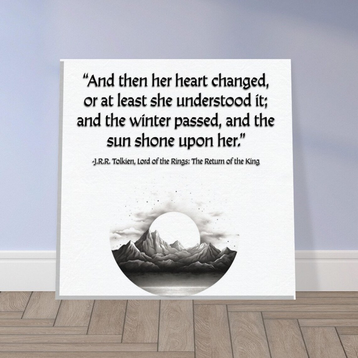 JRR Tolkien Return Of The King Quote Print "Winter Passed Sun Shone Upon Her" - Image 4
